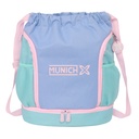 Backpack with Strings Munich Mellow Blue Pink Celeste 35 x 40 x 1 cm