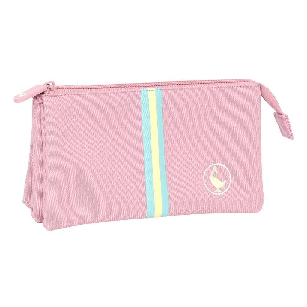 Portatodo Triple El Ganso Pink Rosa 22 x 12 x 3 cm