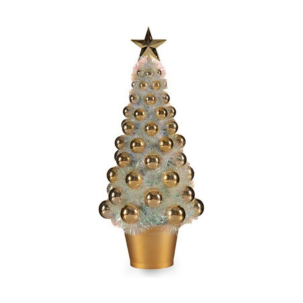 Christmas Tree Krist+ 18CH307/IRIDESCENT Golden polypropylene Plastic Iridescent 16 x 37,5 x 16 cm