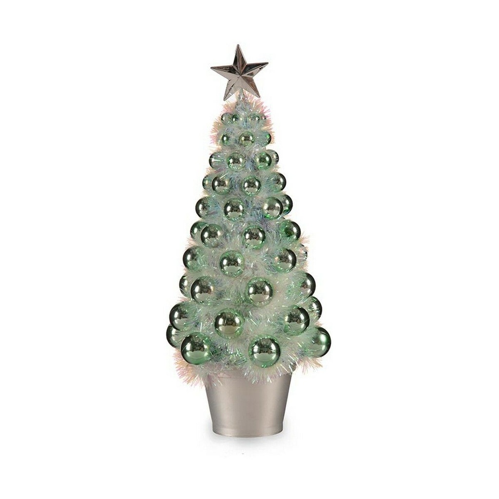 Christmas Tree Krist+ 18CH307/IRIDESCENT Green polypropylene Plastic Iridescent 16 x 37,5 x 16 cm