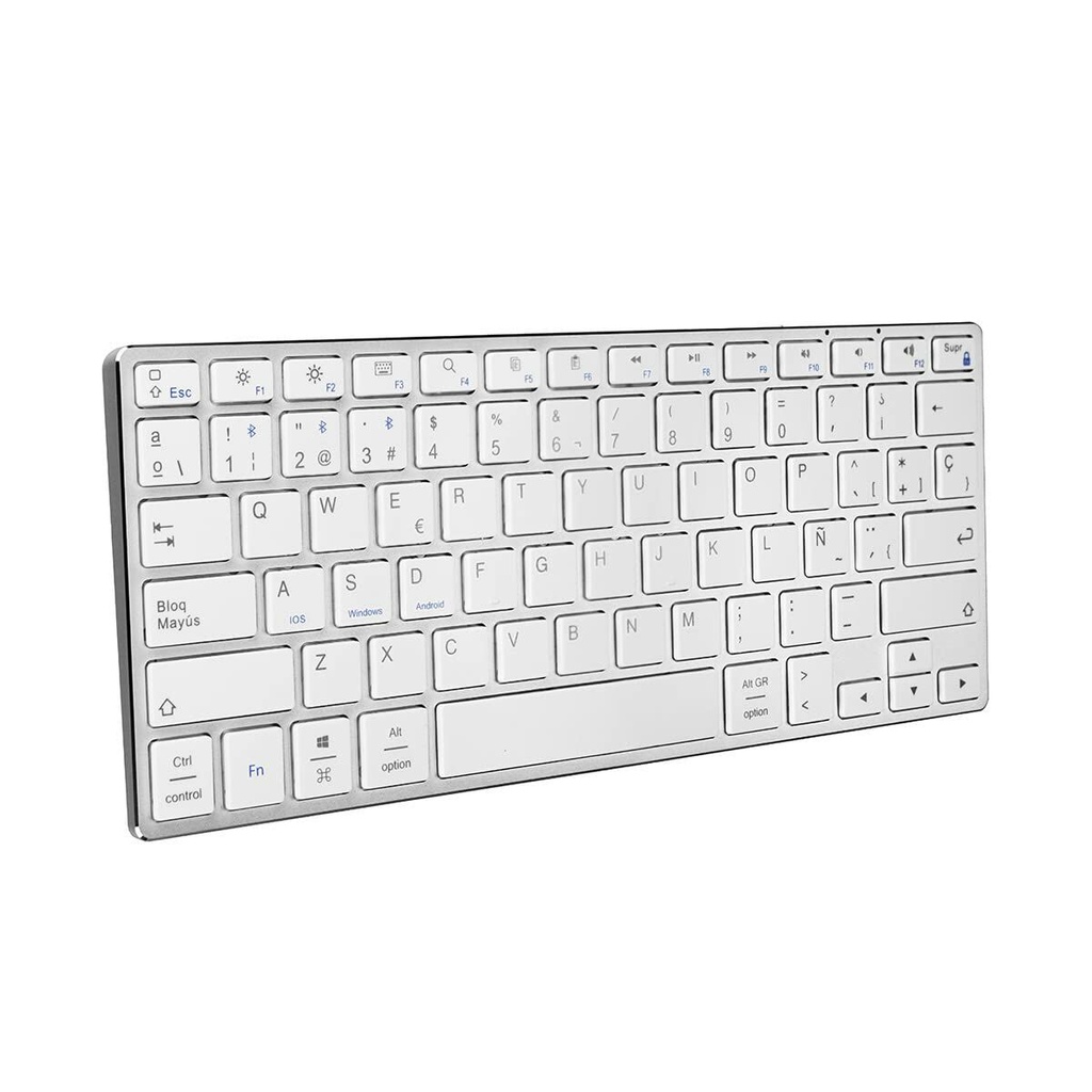 Teclado Inalámbrico Subblim SUB-KB-3ADC200 BLUETOOTH 3.0 350 mAh Qwerty Español Plateado Español