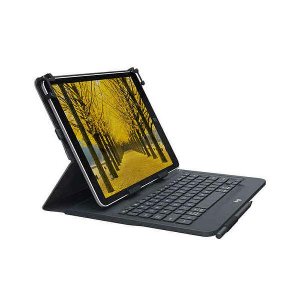 Bluetooth Keyboard with Support for Tablet Logitech Universal Folio Spanish Black Spanish Qwerty