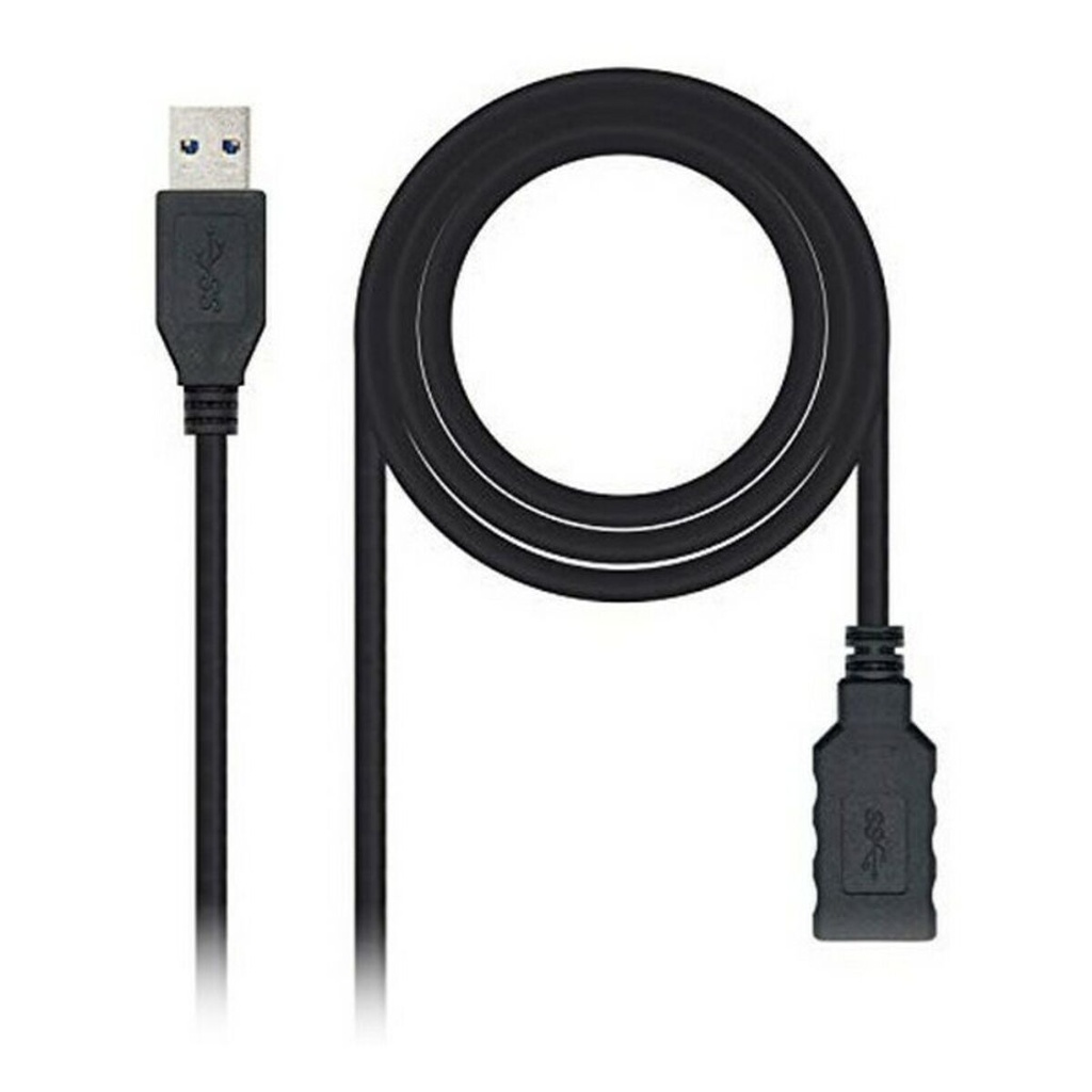 Cable USB 3.0 A a USB A NANOCABLE 10.01.0902BK 2 m Negro
