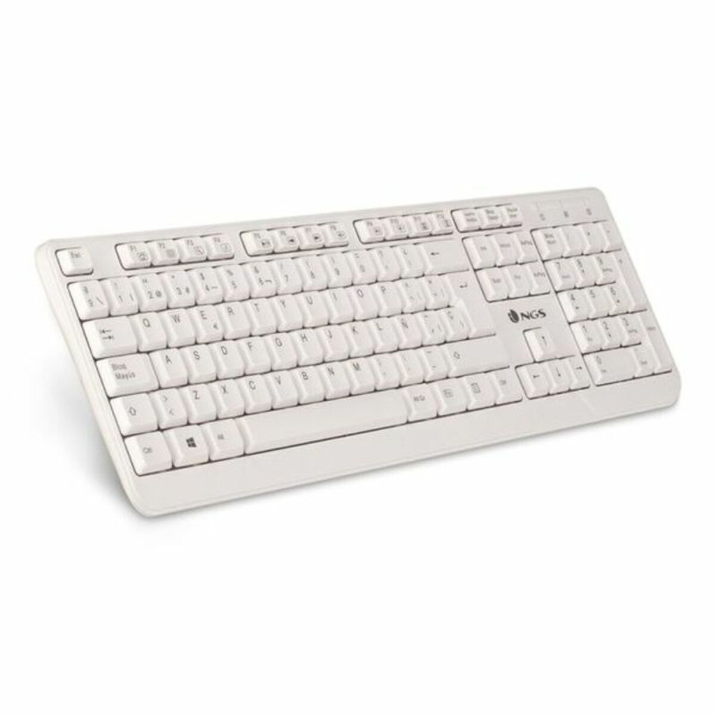 Teclado NGS NGS-KEYBOARD-0284 Blanco Qwerty Español