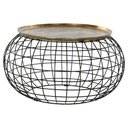 Side table DKD Home Decor 80 x 80 x 44 cm Black Golden Aluminium Plastic