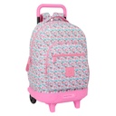 School Rucksack with Wheels Moos Flores Multicolour 33 x 45 x 22 cm