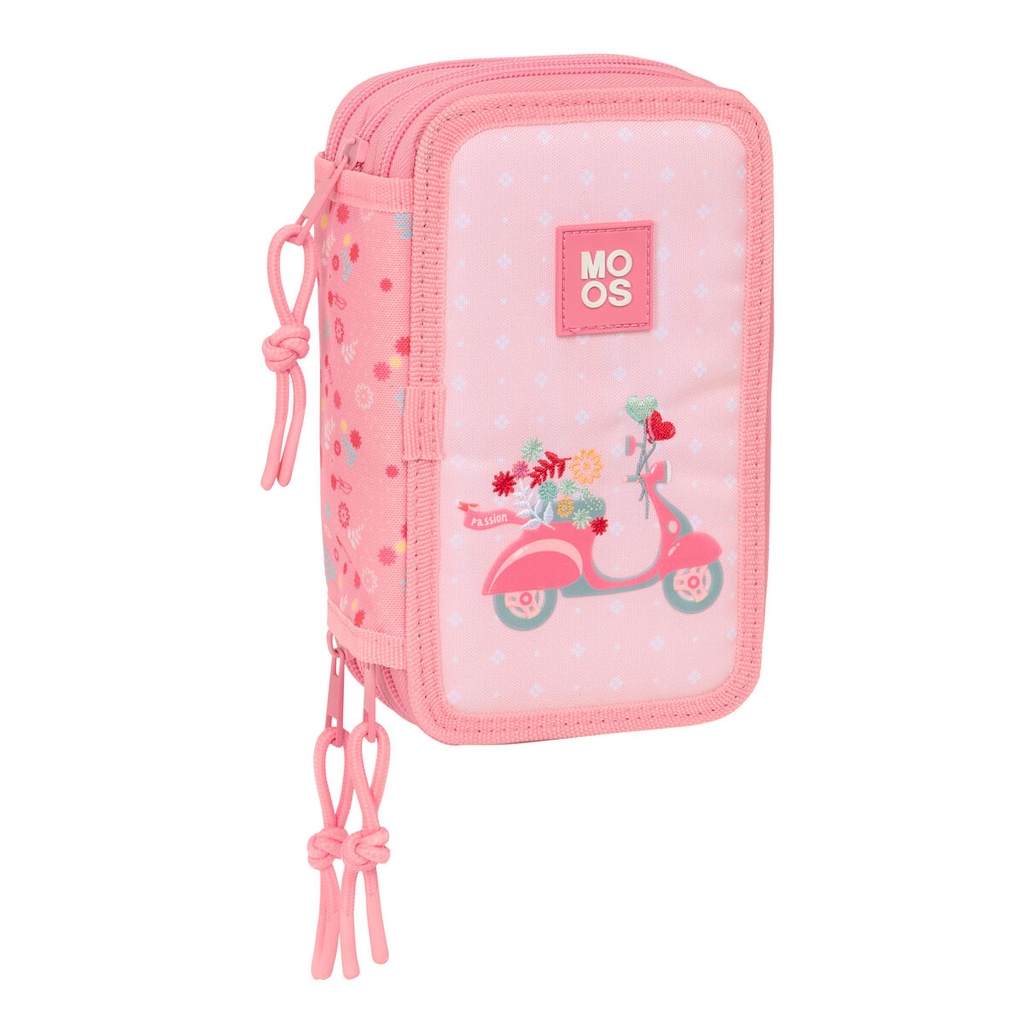 School Case with Accessories Moos Passion Multicolour 12,5 x 19,5 x 5,5 cm 37 Pieces