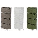 Chest of drawers Home ESPRIT Green Grey Cream 24 x 18 x 68 cm (3 Units)