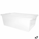 Caja de Almacenaje con Tapa Curver Blanco Plástico 26 L 55 x 19 x 35 cm (7 Unidades)