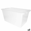 Caja de Almacenaje con Tapa Curver Blanco Plástico 40 L 55 x 28 x 35 cm (5 Unidades)