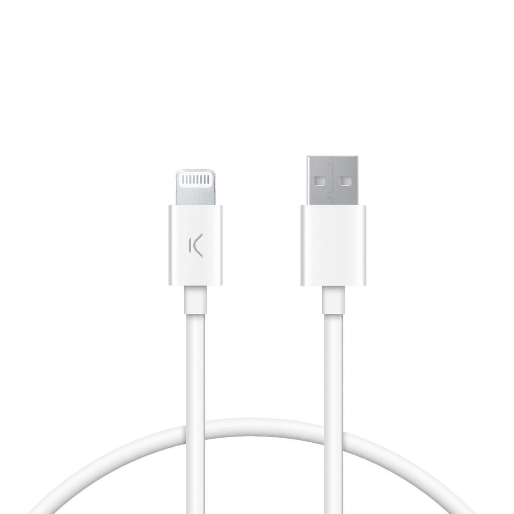 Cable USB KSIX Blanco 1 m