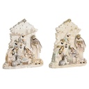 Christmas nativity set DKD Home Decor Blue White Pink Resin 24 x 8 x 27,5 cm (2 Units)