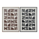 Canvas Home ESPRIT Canvas MDF Wood 63 x 3,8 x 93 cm