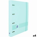 Ring binder Oxford EuropeanBinder Pastel Blue A4+ (4 Units)