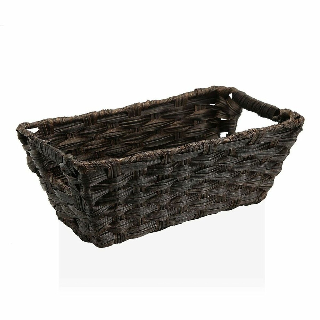 Multi-purpose basket Versa 17 x 11,5 x 29 cm With handles Dark brown