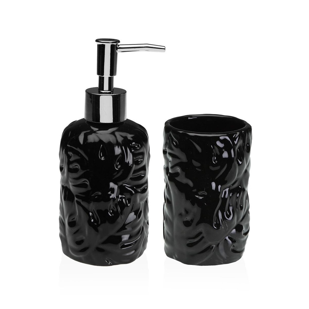 Set de Baño Versa Negro Dolomita 6,8 x 17 x 6,8 cm