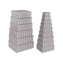Set of decorative boxes Versa Cardboard (15 Pieces)