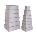 Juego de Cajas Decorativas Versa Rosa Cartón Flores (15 Piezas)