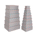 Set of decorative boxes Versa Cardboard (15 Pieces)