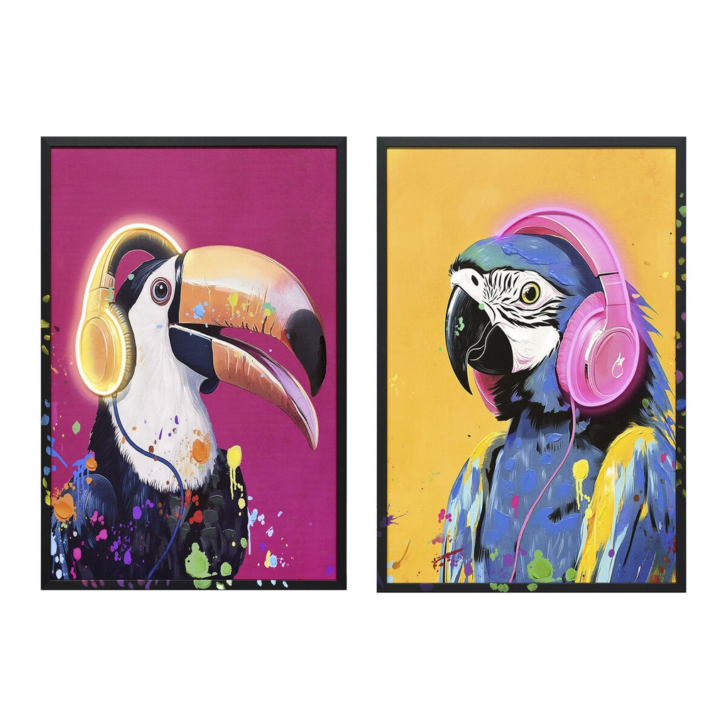 Lienzo Home ESPRIT Poliestireno Lienzo 63 x 3 x 93 cm