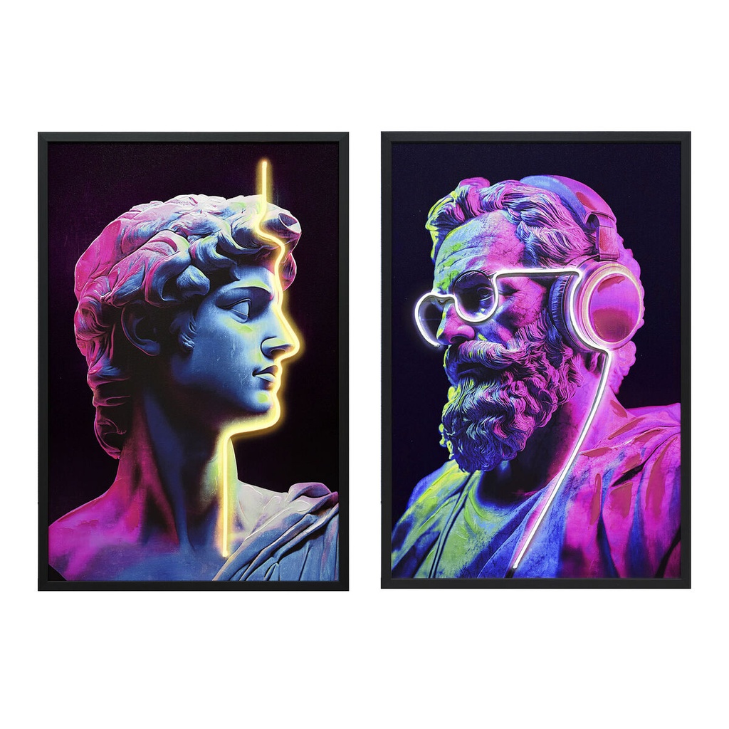 Lienzo Home ESPRIT Poliestireno Lienzo 63 x 3 x 93 cm