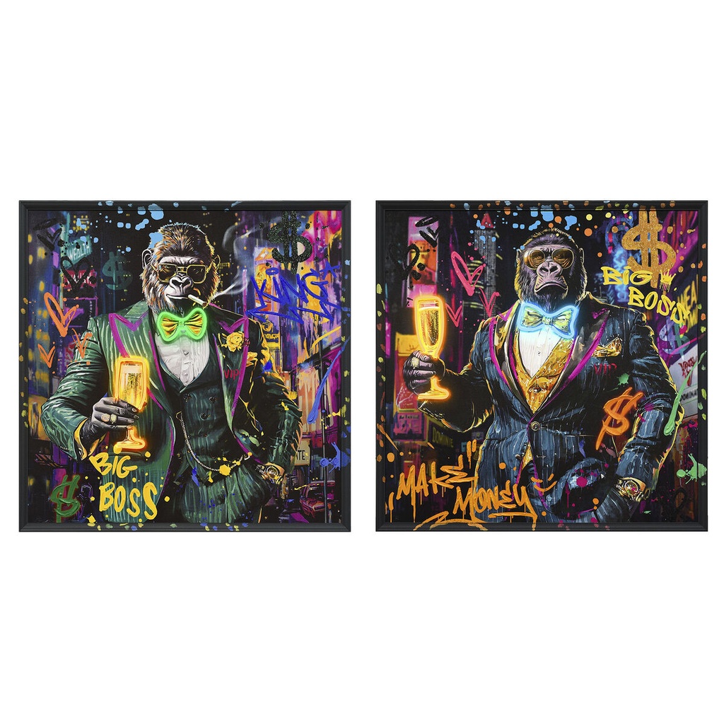 LED Picture Home ESPRIT polystyrene Canvas 83 x 3,7 x 83 cm