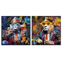 Lienzo Home ESPRIT Poliestireno Lienzo 83 x 3,7 x 83 cm