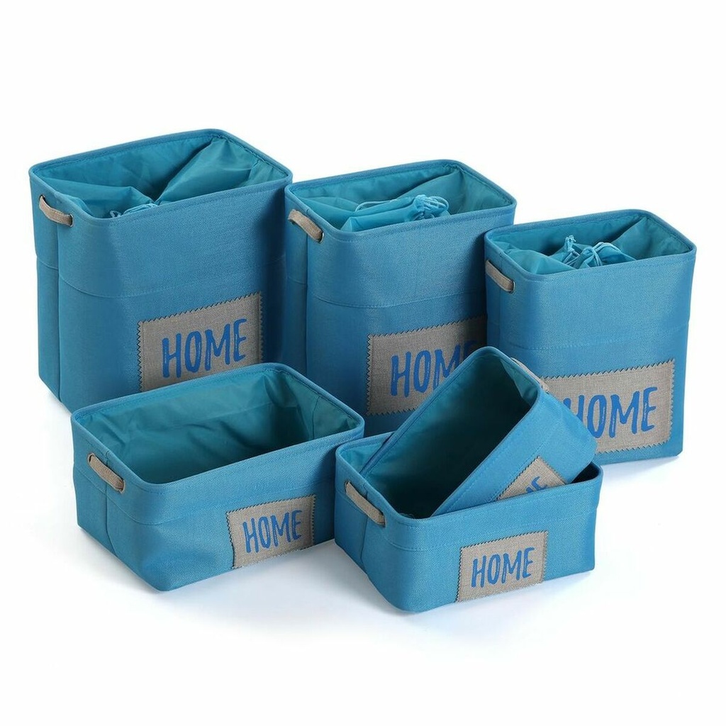 Basket set Versa Home 30 x 40 x 45 cm Blue