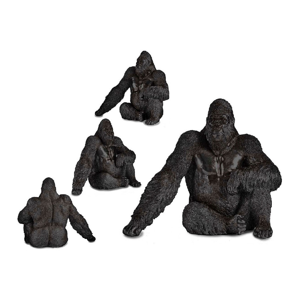 Decorative Figure Gift Decor XS210427 Black Gorilla 34 x 50 x 63 cm
