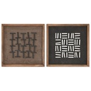 Painting Home ESPRIT Pinewood Recycled Wood 44 x 8 x 44 cm 40,2 x 4 x 40,2 cm