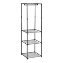 Wardrobe Kipit WR4205NB Black Grey Iron Plastic 43,5 x 160 x 50 cm