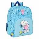 Mochila Escolar Snoopy Love Azul 32 x 38 x 12 cm