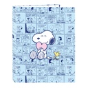 Carpeta de anillas Snoopy Love Azul A4 26.5 x 33 x 4 cm