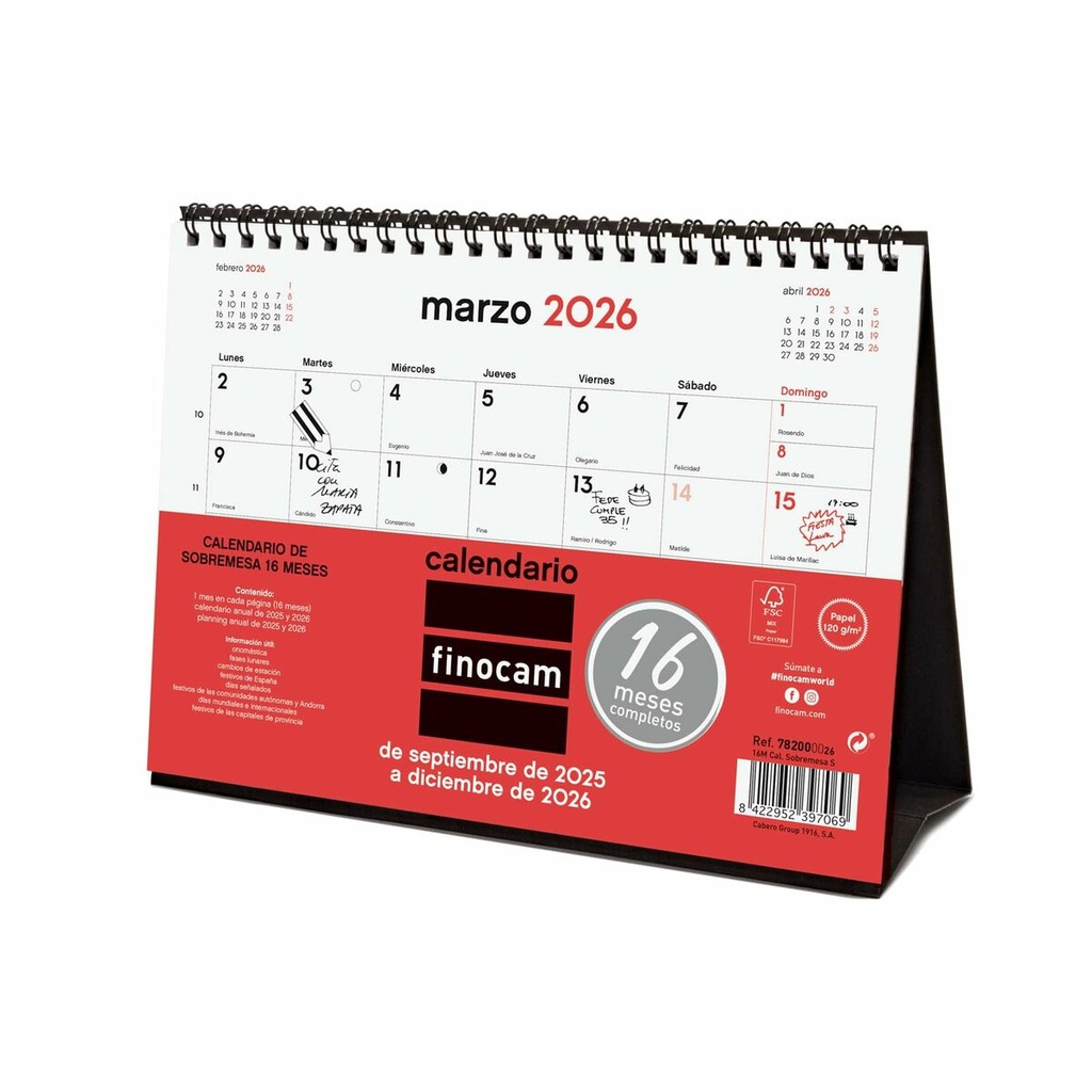 Calendario de Sobremesa Finocam