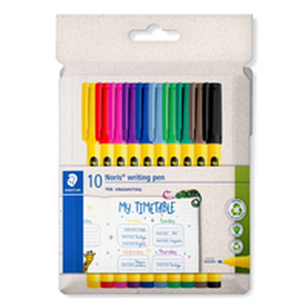 Felt-tip pens Staedtler Yellow Multicolour (10 Units)