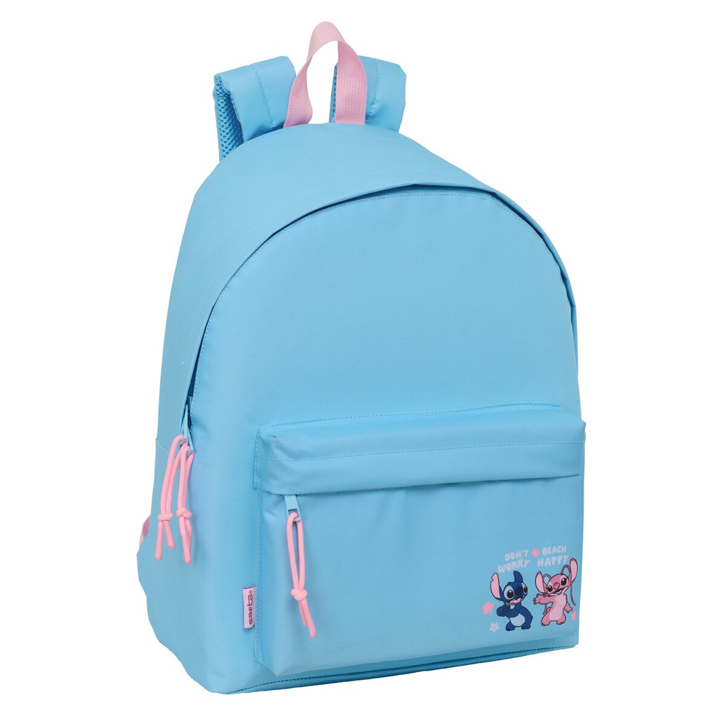 Mochila Escolar Lilo & Stitch Happy Celeste 33 x 42 x 15 cm