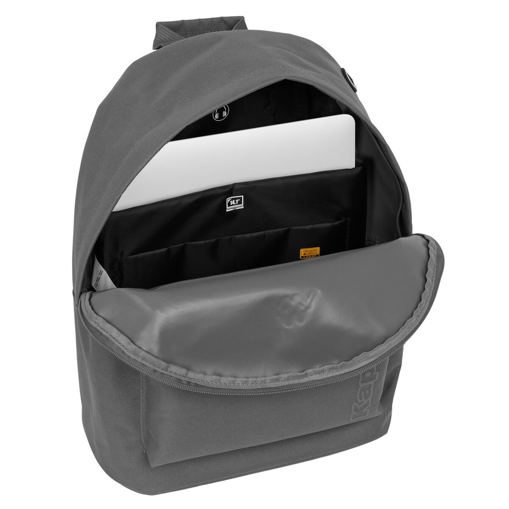 Mochila Escolar Kappa kappa basics Gris 31 x 41 x 16 cm