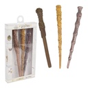 Set de Bolígrafos Harry Potter Marrón (3 pcs)