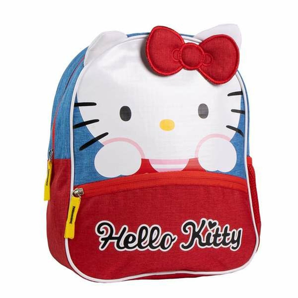 Mochila Escolar Hello Kitty Azul