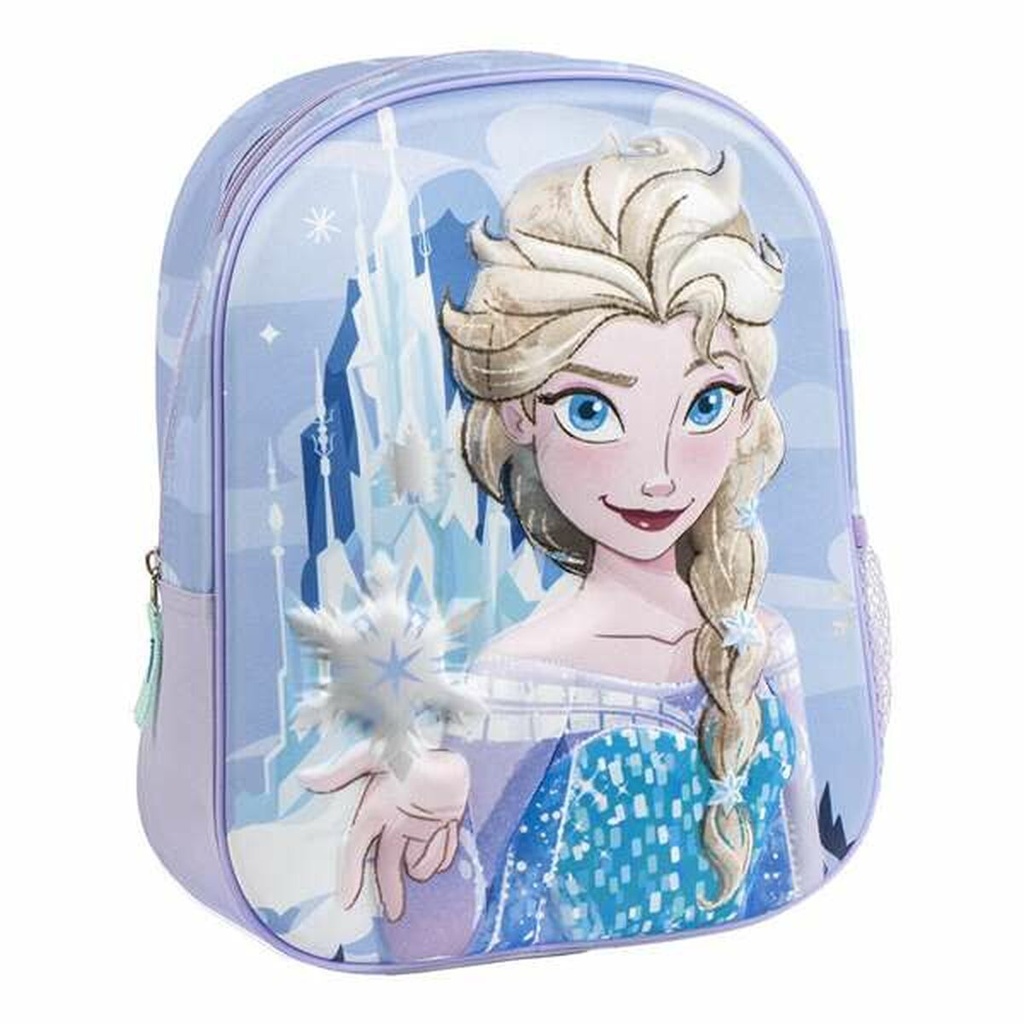 Mochila Escolar 3D Frozen Azul 25,0 x 31,0 x 10,0 cm