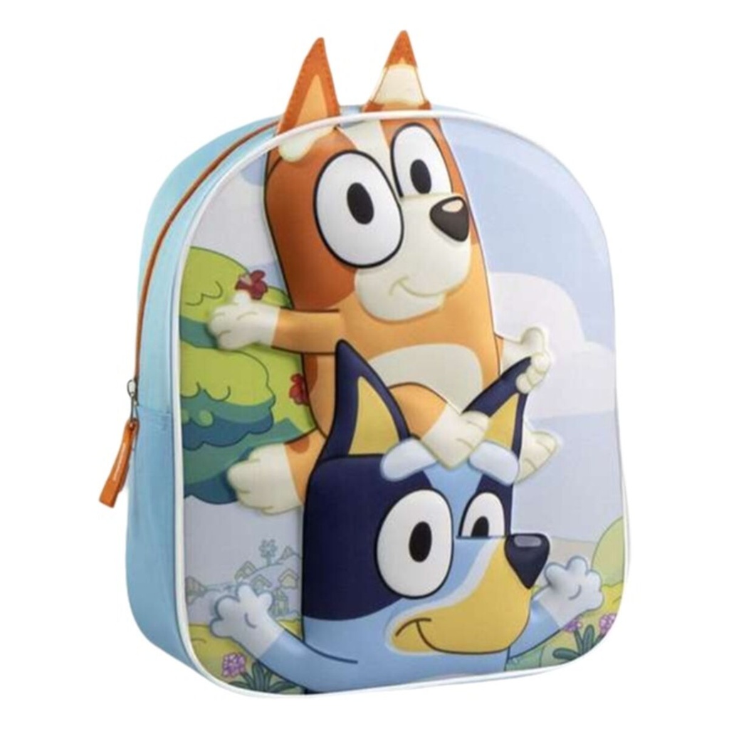 Mochila Escolar 3D Bluey Azul