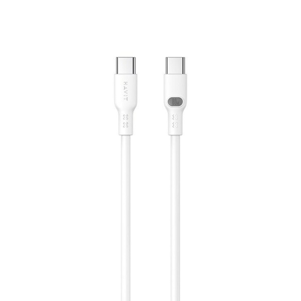 Cable USB-C a USB-C Havit CB6280 Blanco 1 m