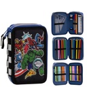 School Case with Accessories The Avengers Black 41 x 58 x 3 cm