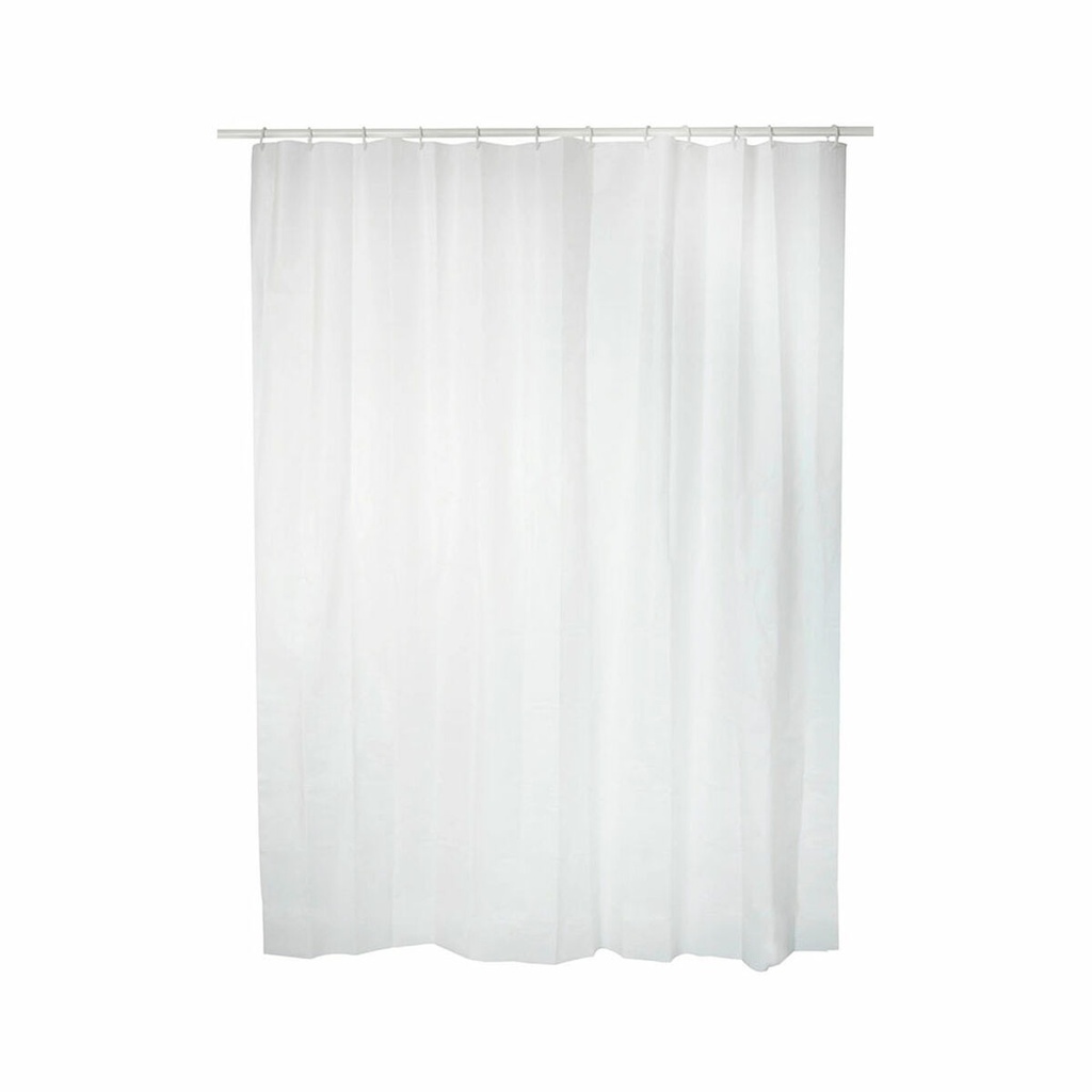 Shower Curtain Exma White PVC 140 x 180 cm