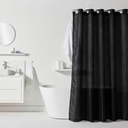 Shower Curtain TODAY Black Polyester 180 x 200 cm (12 Units)