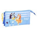 Portatodo Triple Bluey Let's play Azul 22 x 12 x 3 cm