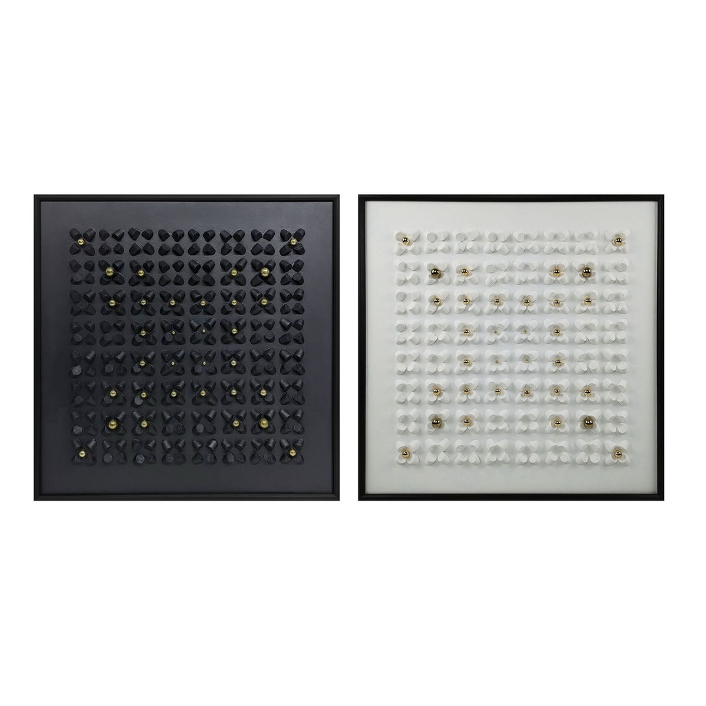 Lienzo Home ESPRIT Poliestireno Lienzo 100 x 3,5 x 100 cm