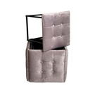 Set of stools GO GIFT Transformer Pink Velvet Steel 50 x 50 x 50 cm Pouffe 5-in-1 5 Units