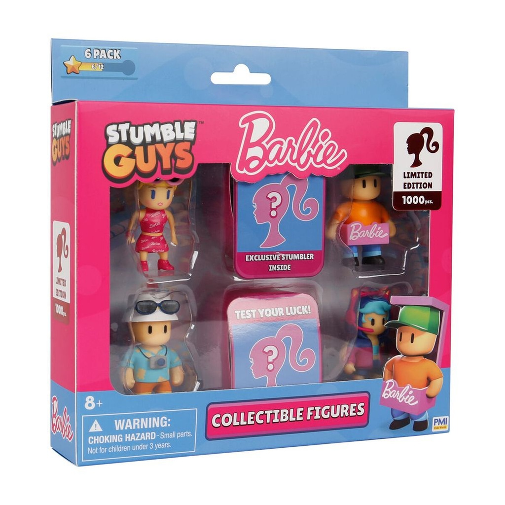 Collectable Figures Bandai STUMBLE GUYSxBARBIE FIGURES 6 PACK DELUXE BOX VER.A Multicolour Plastic Animation and anime (Japanese