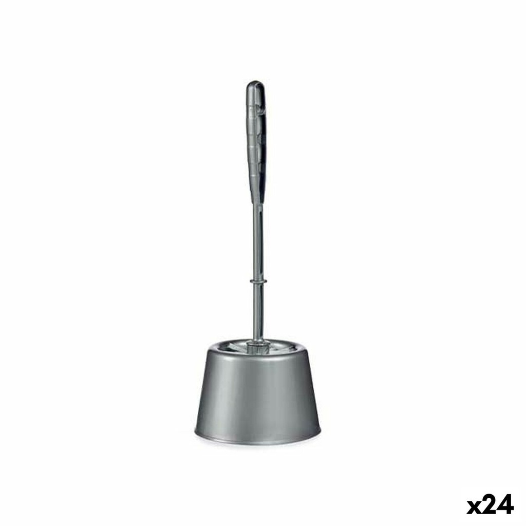Escobilla para el Baño Berilo UP-154 Plateado Plástico 13 x 36,5 x 13 cm (24 Unidades)
